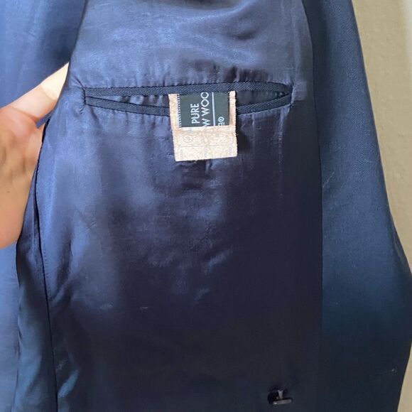 Toscanini Blue Blazer Made in Italy Size 42R - Picture 6 of 8